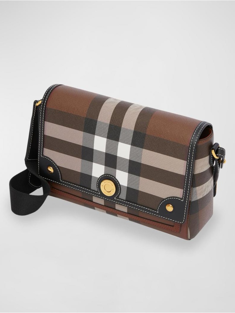 Burberry Note Giant Check E-Canvas Crossbody Bag - Picture 3 of 14